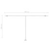 vidaXL Markise Manuell Einziehbar mit LED 500x300 cm Creme