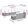 vidaXL Gartensofa-set mit Kissen 8 pcs Schwarz und Creme Polyrattan