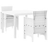 vidaXL Garten Essgruppe 3 pcs Wei&szlig; Polypropylen
