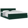 vidaXL Ottoman-Bett mit Matratzen Dunkelgr&uuml;n 160x200 cm Samt