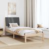 vidaXL Bettgestell Braun und Dunkelgrau 80 x 200 cm Massivholz Kiefer