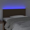 vidaXL LED Kopfteil Dunkelbraun 100x5x78/88 cm Stoff