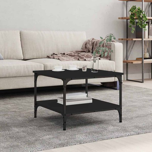 vidaXL Couchtisch Schwarz 55x55x40 cm Holzwerkstoff