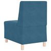 vidaXL Modulares Armfreies Sofa 3 pcs Blau 55 x 74 x 82 cm Samt
