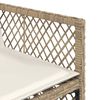 vidaXL 11-tlg. Garten-Essgruppe mit Kissen Beige Poly Rattan