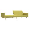 vidaXL Schlafsofa 2-Sitzer mit Fu&szlig;hocker Gr&uuml;n Stoff