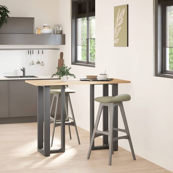 vidaXL Bartischbeine T-Form 2 Stk. Anthrazit 40x35x(100-101) cm Stahl