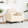 vidaXL Sessel Beige 60 cm Mikrofasergewebe