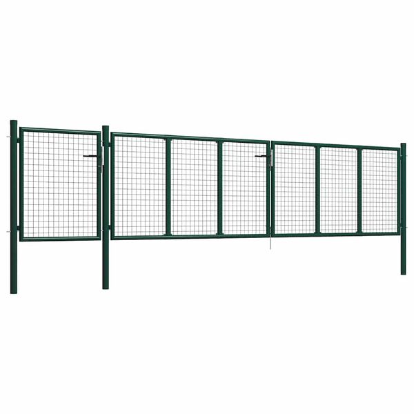 vidaXL Gartentor aus Stahl 500 x 100 cm Gr&uuml;n