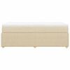 vidaXL Boxspringbett mit Matratze Creme 100x200 cm Stoff