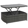 vidaXL 4-tlg. Garten-Lounge-Set mit Auflagen Poly Rattan Grau