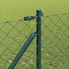 vidaXL Zaunpfosten Gr&uuml;n 10 x 1,2 m (60 x 60 mm Gitter) Stahl und PVC