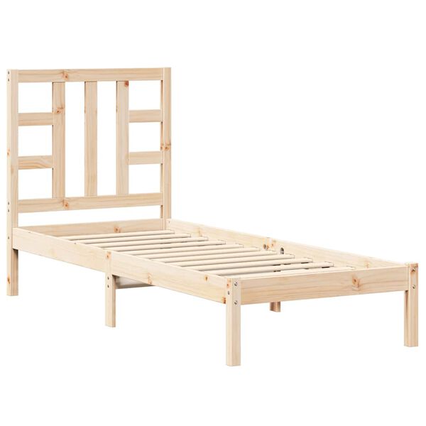 vidaXL Massivholzbett 75x190 cm