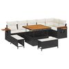 vidaXL Gartensofa-set 9 pcs Schwarz Poly-Rattan