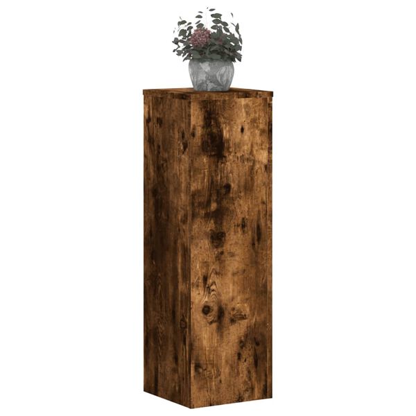 vidaXL Pflanzenst&auml;nder 2 Stk. R&auml;uchereiche 25x25x80 cm Holzwerkstoff