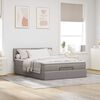 vidaXL Ottomane Bett mit Matratze & LEDs Taupe 140x200 cm Stoff