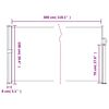 vidaXL Seitenmarkise Ausziehbar Creme 100x300 cm