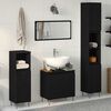 vidaXL Badezimmerm&ouml;bel-Set 3 pcs Schwarz Eichen-Optik 30 x 30 x 190 cm