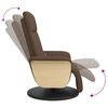 vidaXL Massagesessel mit Fu&szlig;teil Braun Stoff