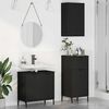 vidaXL Badezimmerm&ouml;bel Set mit Schubladen 3 pcs Schwarz Holzwerkstoff
