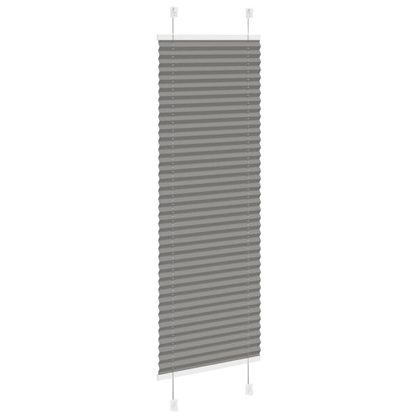 vidaXL Plissee Anthrazit 50x150 cm Stoffbreite 49,4 cm Polyester