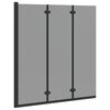 vidaXL Bad-Duschschirm Schwarz 130 x 138 cm Geh&auml;rtetes Glas