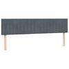 vidaXL Boxspringbett mit Matratze Dunkelgrau 180x210 cm Samt