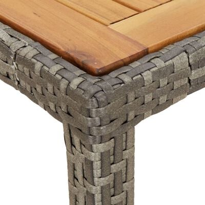 vidaXL Gartentisch Grau 250x100x75 cm Poly Rattan