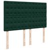 vidaXL Boxspringbett mit Matratze Dunkelgr&uuml;n 160x200 cm Samt