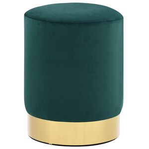 vidaXL Hocker Dunkelgr&uuml;n und Golden Samt 28 x 36 cm