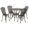vidaXL Garten Essgruppe 5 pcs Bronze Aluminium