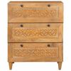 vidaXL Sideboard Hellbraun 60 x 33 x 75 cm massives Mangoholz