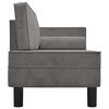 vidaXL Chaiselongue mit Kissen und Nackenrolle Hellgrau Samt