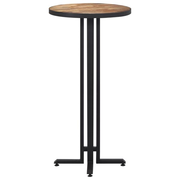 vidaXL Bartisch Rund &Oslash;55x110 cm Recyceltes Massivholz Teak