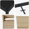 vidaXL Garten Essgruppe mit Kissen 5 pcs Beige Poly-Rattan