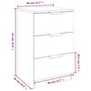 vidaXL Nachttische 2 Stk. Grau Sonoma 40x36x65 cm