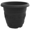 vidaXL Runder Blumentopf 6 pcs Schwarz &Oslash; 26 x 21,5 cm Kunststoff