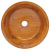 vidaXL Waschbecken Massivholz Teak &Phi;40x10 cm