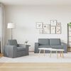 vidaXL Sofa 140cm 2 pcs Hellgrau Metall