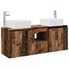 vidaXL Badezimmerschrank-Set 3 stk. Altholz 49,5 x 41 x 63 cm