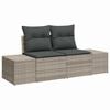 vidaXL Garten-Sofa-Set mit Kissen 7 pcs Hellgrau und Dunkelgrau
