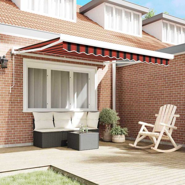 vidaXL Markise Rot und Schwarz 350 x 250 x 165 cm