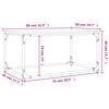 vidaXL Couchtisch Schwarz 80x50x40 cm Holzwerkstoff und Eisen