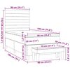 vidaXL Boxspringbett mit Matratze Dunkelgr&uuml;n 90x200 cm Samt