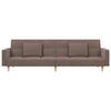 vidaXL Schlafsofa 2-Sitzer mit 2 Kissen Taupe Stoff