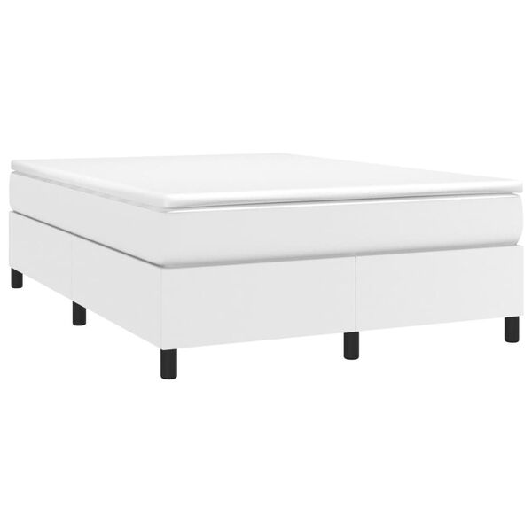 vidaXL Boxspringbettgestell Wei&szlig; 140x200 cm Kunstleder