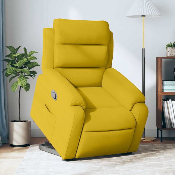 vidaXL Relaxsessel mit Aufstehhilfe Gelb Samt