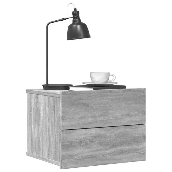 vidaXL Nachttisch Grau Sonoma 40x30x30 cm Holzwerkstoff