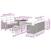vidaXL Garten-Sofa-Set 9 pcs Schwarz Poly-Rattan