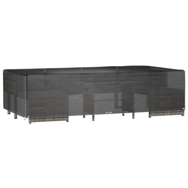 vidaXL Gartenm&ouml;bel-Abdeckung 12 &Ouml;sen 315x160x75 cm Rechteckig